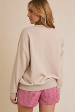 Load image into Gallery viewer, Gilli American Flag USA Chenille Patched Sweatshirt in Taupe
