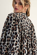 Load image into Gallery viewer, ee:some Leopard Print Top in Sage Brown
