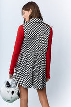 Load image into Gallery viewer, RARERAW Checkmate Pinktucked Romper in Black/White
