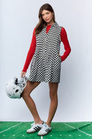 RARERAW Checkmate Pinktucked Romper in Black/White