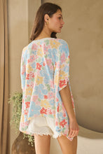 Load image into Gallery viewer, Oddi Floral Print Hacci Knit Top in White
