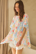 Load image into Gallery viewer, Oddi Floral Print Hacci Knit Top in White
