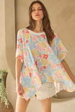 Load image into Gallery viewer, Oddi Floral Print Hacci Knit Top in White
