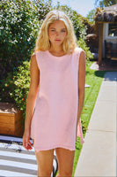 BucketList Knit Sweater Tunic Top and Short Set in Baby Pink