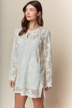 Load image into Gallery viewer, RARERAW UNLINED Lace Mini Dress with Ribbon Bow Motif in Cream
