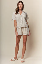 Load image into Gallery viewer, RARERAW Palm Beach Striped Pajama Set in Taupe Stripe
