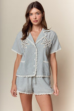 Load image into Gallery viewer, RARERAW Palm Beach Striped Pajama Set in Navy Stripe
