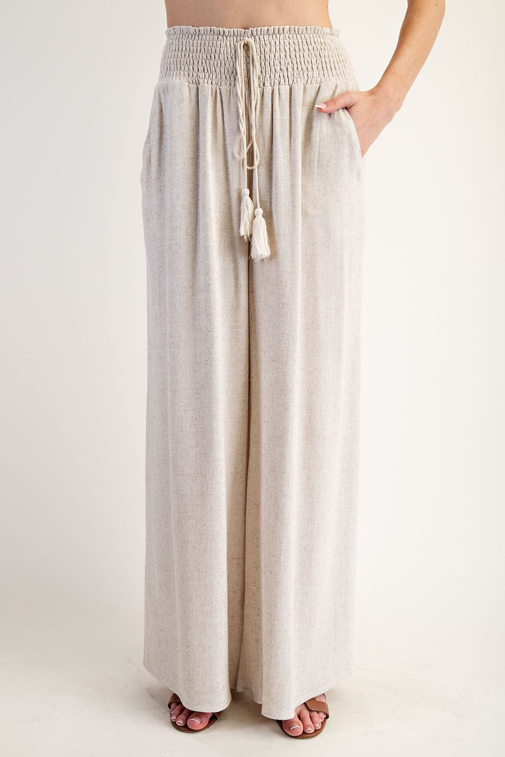 ee:some Linen Blend Pants in Oatmeal