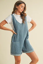 Load image into Gallery viewer, Klesis OVERSIZED Floral Print Romper in Denim
