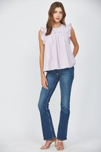 Load image into Gallery viewer, FATE Solid Color Ruffle Detailed Top in Lavender
