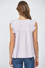 Load image into Gallery viewer, FATE Solid Color Ruffle Detailed Top in Lavender
