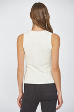 Load image into Gallery viewer, FATE Lightweight Knit Sweater Top with Contrasting Bow on Front in Cream
