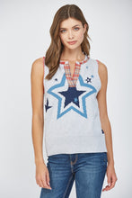 Load image into Gallery viewer, FATE Sleeveless Star Knit Sweater in in Heather Grey
