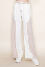 Load image into Gallery viewer, White Birch High Waisted Color Block Scuba Pants in Ivory

