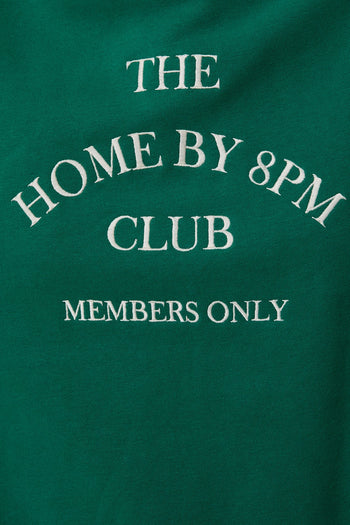 Sunday Edition "THE HOME BY 8PM CLUB" Sweatshirt in Green