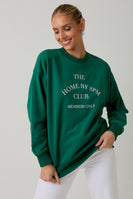 Sunday Edition "THE HOME BY 8PM CLUB" Sweatshirt in Green