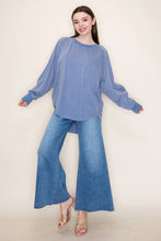 Load image into Gallery viewer, White Birch Solid Color Studded Top in Washed Slate
