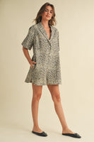 Klesis Relaxed Fit Romper in Leopard