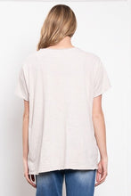 Load image into Gallery viewer, BlueVelvet Mineral Washed Small Star Patched Top in Sand
