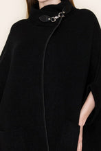 Load image into Gallery viewer, White Birch OVERSIZED Sweater Knit Poncho Top in Black
