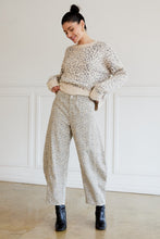 Load image into Gallery viewer, Sunday Edition Animal Print Barrel Pants in Taupe-Grey Animal
