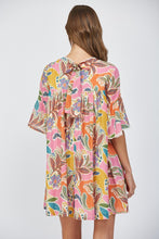 Load image into Gallery viewer, FATE Floral Print Mini Swing Dress with Lace Trim in Cream Multi
