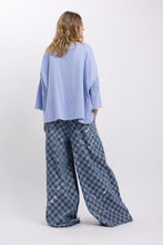 Load image into Gallery viewer, BlueVelvet OVERSIZED Solid Color Bow Patched Top in Peri Blue
