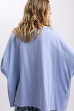 Load image into Gallery viewer, BlueVelvet OVERSIZED Solid Color Bow Patched Top in Peri Blue
