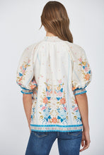 Load image into Gallery viewer, FATE Smocked High Neck Top in Cream Multi
