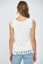 Load image into Gallery viewer, FATE Tassel Detailed Knit Sweater in White
