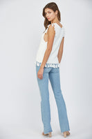 FATE Tassel Detailed Knit Sweater in White
