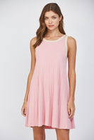 FATE Lightweight Knit Sweater Midi Dress in Pink