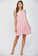 FATE Lightweight Knit Sweater Midi Dress in Pink