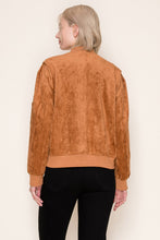 Load image into Gallery viewer, White Birch Soft Knit Bomber Jacket in Rust
