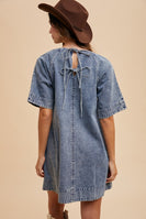 AnnieWear Denim Mini Dress in Medium Denim