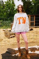 BucketList 'Tennessee & TN' Reversible Mock Neck Sweatshirt in Heather Grey
