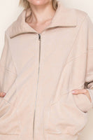 White Birch Mineral Washed Jacket in Washed Ecru