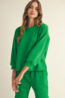 Jodifl Embossed Textured Loungewear Set in Kelly Green