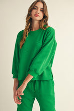 Load image into Gallery viewer, Jodifl Embossed Textured Loungewear Set in Kelly Green
