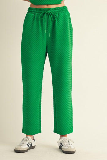 Jodifl Embossed Textured Loungewear Set in Kelly Green