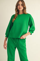 Jodifl Embossed Textured Loungewear Set in Kelly Green