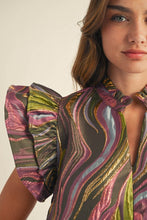 Load image into Gallery viewer, Jodifl Abstract Jacquard Mini Dress in Green Mix
