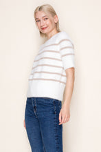 Load image into Gallery viewer, White Birch Striped Knit Sweater in Ivory
