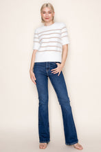 Load image into Gallery viewer, White Birch Striped Knit Sweater in Ivory
