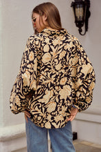 Load image into Gallery viewer, LovLov Ethnic Floral Print Woven Top in Black
