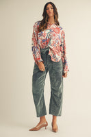LovLov Royal Relaxed Feather Floral Print Top in Floral Mix