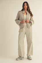 Load image into Gallery viewer, LovLov Textured Knit Front Zip Cardigan in Pefrified Wood
