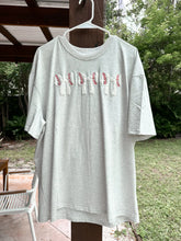 Load image into Gallery viewer, Embroidery Baseball Bows T-Shirt in Salty Gray
