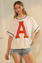 Load image into Gallery viewer, Oddi OVERSIZED Game Day Sweatshirt in White Navy
