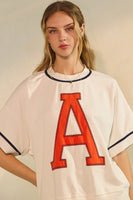 Oddi OVERSIZED Game Day Sweatshirt in White Navy